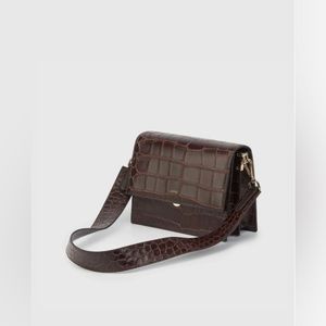 JW PEI Women's Mini Flap Crossbody - Brown Croc 🤎